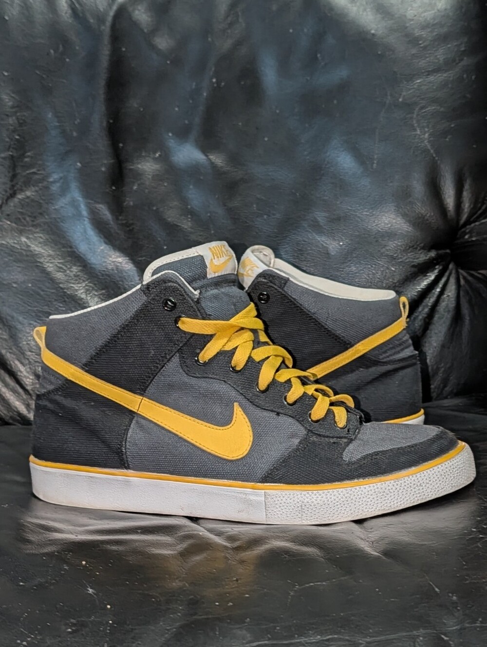 Vintage Nike Dunk High AC Canvas QS - Anthracite/Varsity Maize/Black' (2011)